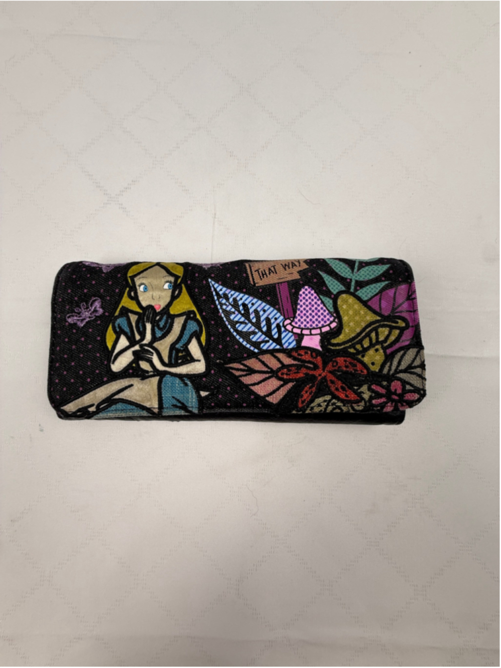 Loungefly x Hot Topic Disney Alice in Wonderland Snap Hinge Flap Wallet Black
